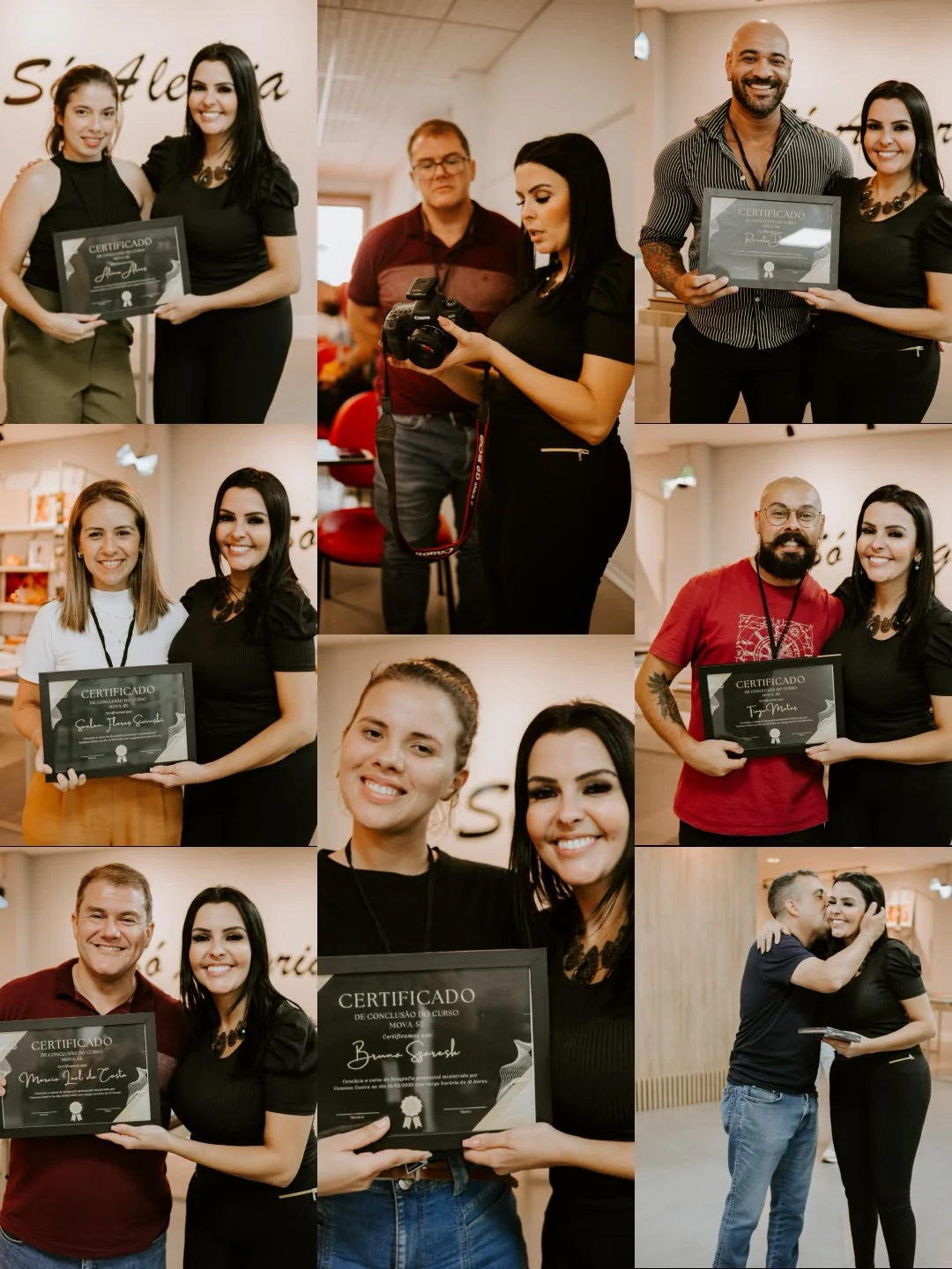 Alunos e fotógrafos certificados