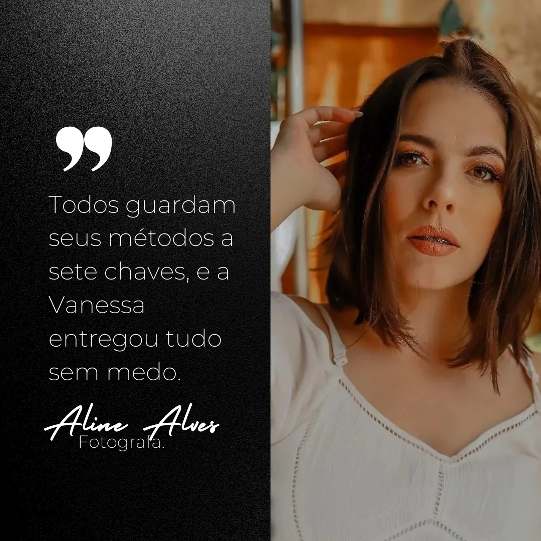 Depoimento da fotógrafa Aline Alves